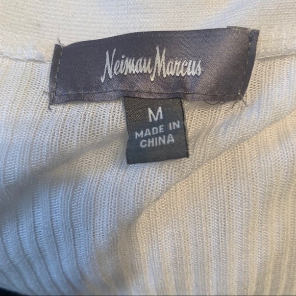 Neiman Marcus White Chiffon Sweater Tunic Medium - Picture 5 of 7